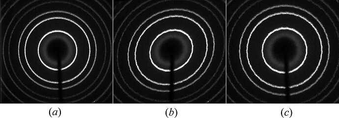 The original two-dimensional X-ray diffraction pattern