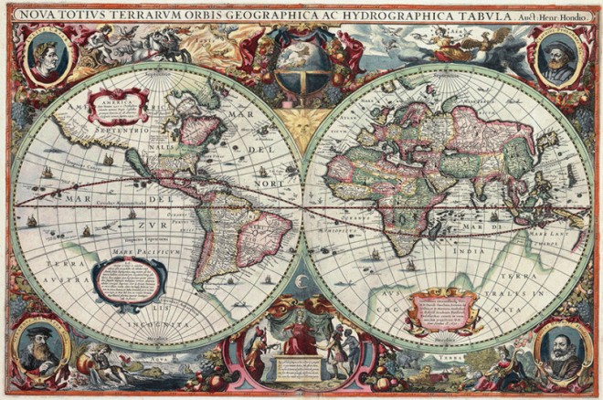 vintage-ancient-world-map-16.century-decorating-wallpaper-mural-art-5-free-delivery-option-to-uk-e-[5]-120-p